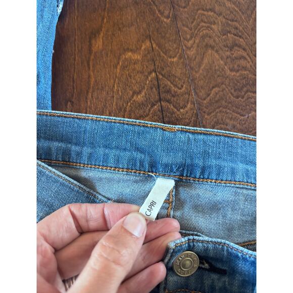 Rag & Bone Mid-Rise Skinny Step-hem Denim Capri Jeans Sunset Women's Size 27 - Picture 5 of 11